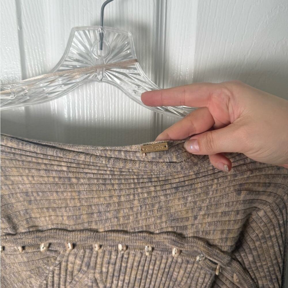 Cult Gaia Rosalia Knit Midi Dress in Canyon Tan M - Picture 8 of 11